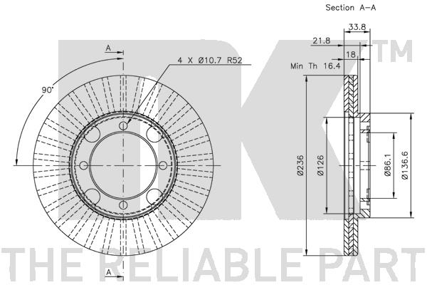 NK 203011 Bremsscheibe
