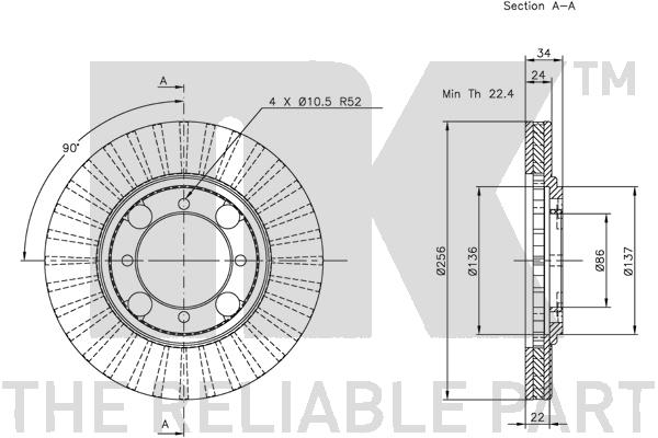 NK 203012 Bremsscheibe