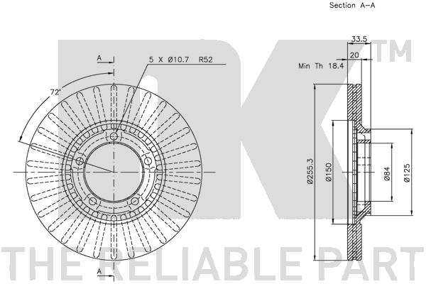 NK 203014 Bremsscheibe