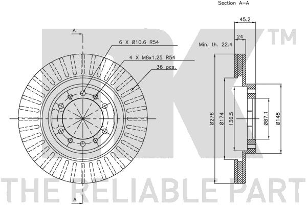 NK 203016 Bremsscheibe