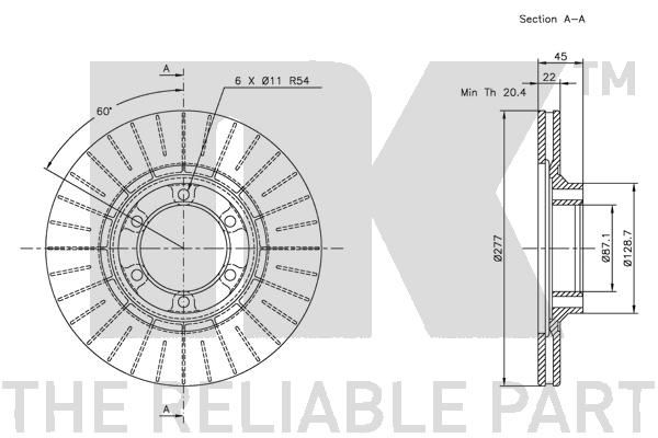 NK 203017 Bremsscheibe