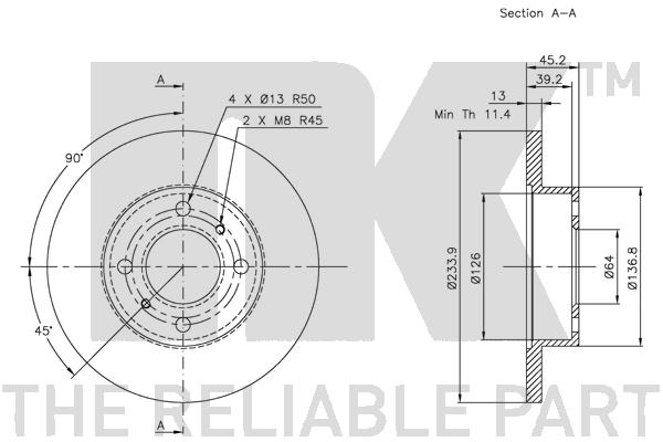 NK 203018 Bremsscheibe