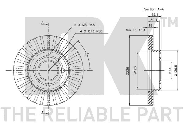 NK 203021 Bremsscheibe
