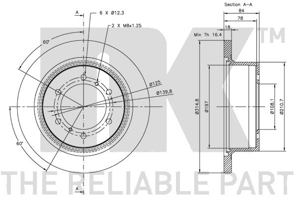 NK 203022 Bremsscheibe