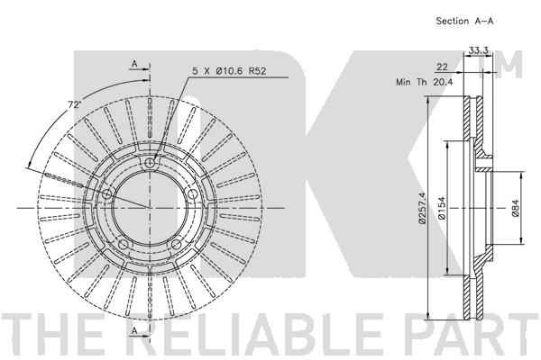 NK 203023 Bremsscheibe