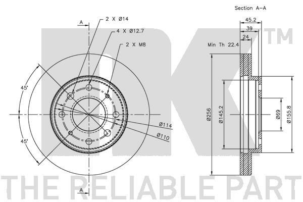 NK 203025 Bremsscheibe