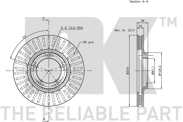 NK 203029 Bremsscheibe