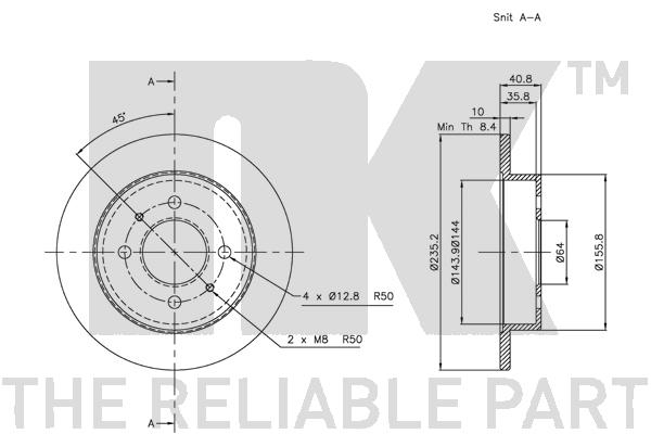 NK 203031 Bremsscheibe