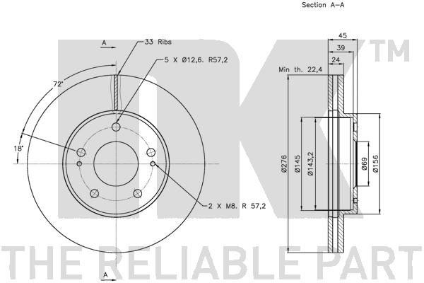 NK 203034 Bremsscheibe