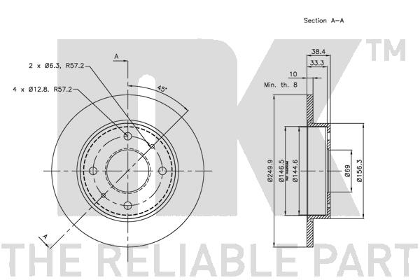 NK 203036 Bremsscheibe
