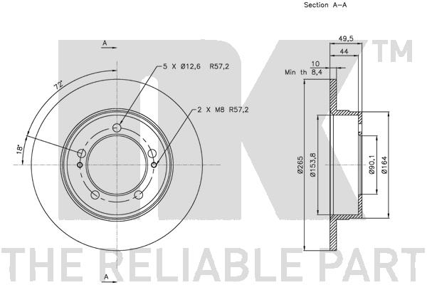 NK 203037 Bremsscheibe