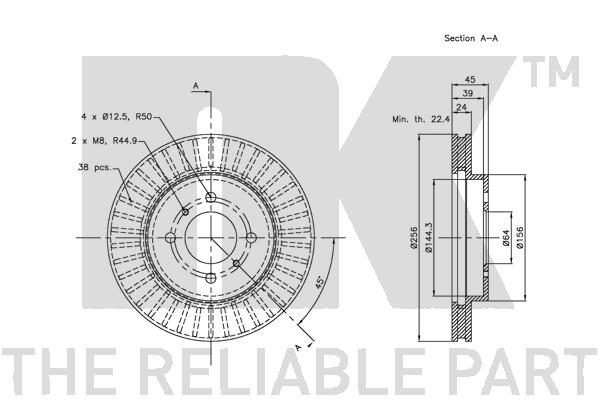 NK 203039 Bremsscheibe