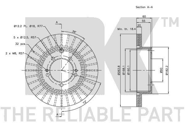 NK 203040 Bremsscheibe
