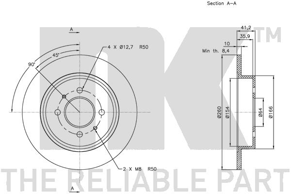 NK 203045 Bremsscheibe