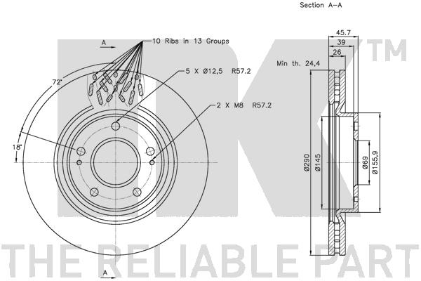 NK 203046 Bremsscheibe