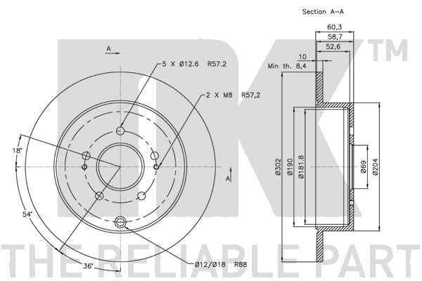 NK 203047 Bremsscheibe