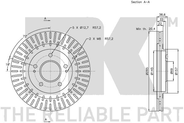 NK 203048 Bremsscheibe