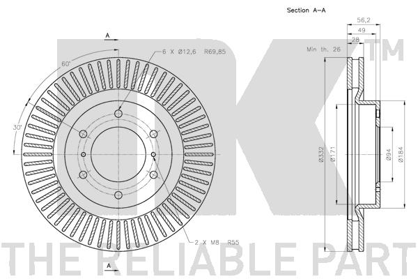 NK 203055 Bremsscheibe