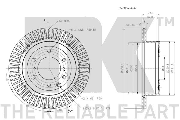 NK 203056 Bremsscheibe