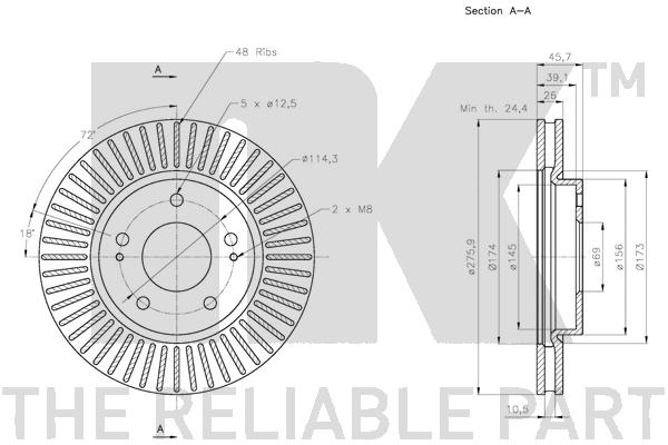 NK 203060 Bremsscheibe