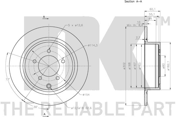 NK 203083 Bremsscheibe