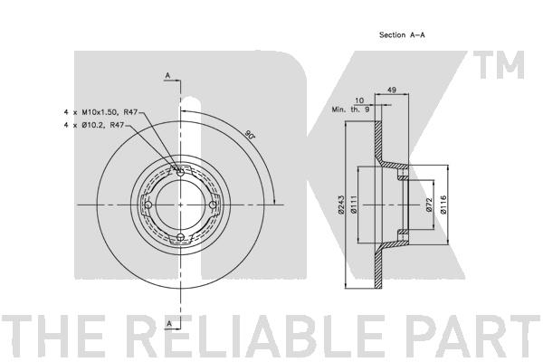 NK 203201 Bremsscheibe
