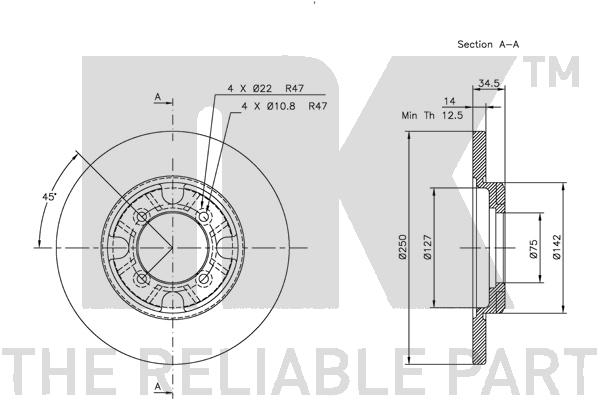 NK 203211 Bremsscheibe
