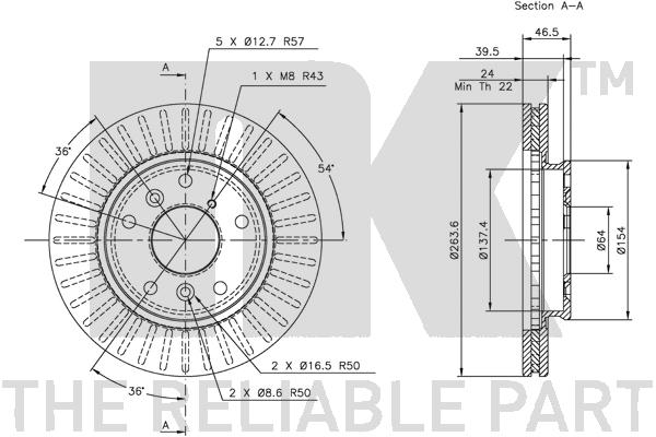 NK 203220 Bremsscheibe