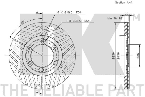 NK 203222 Bremsscheibe