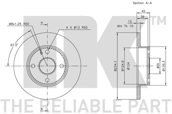 NK 203225 Bremsscheibe