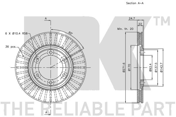 NK 203226 Bremsscheibe