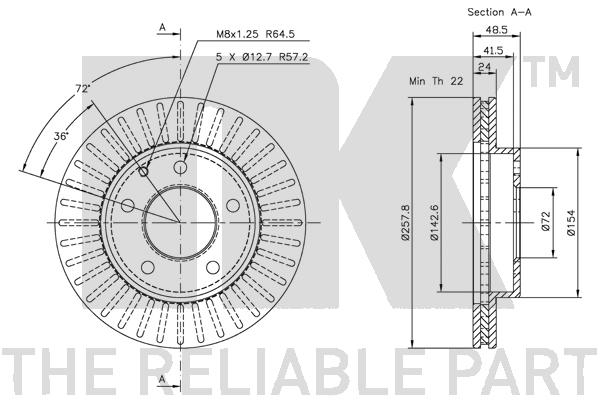 NK 203227 Bremsscheibe