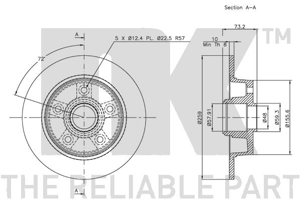 NK 203229 Bremsscheibe