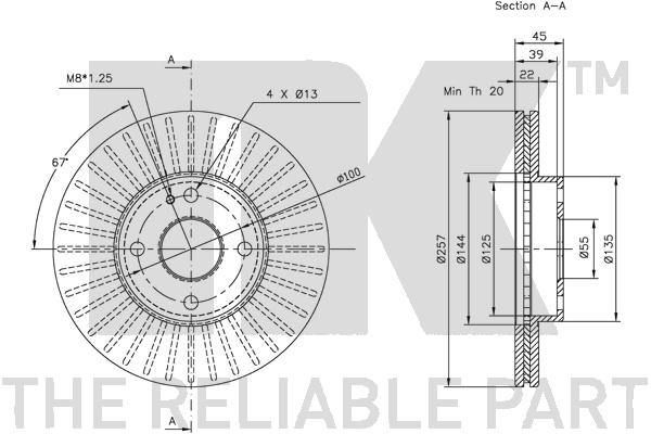 NK 203230 Bremsscheibe