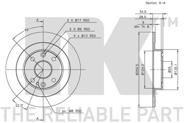 NK 203231 Bremsscheibe