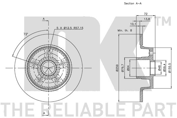 NK 203233 Bremsscheibe