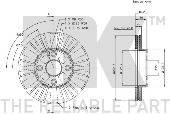 NK 203234 Bremsscheibe