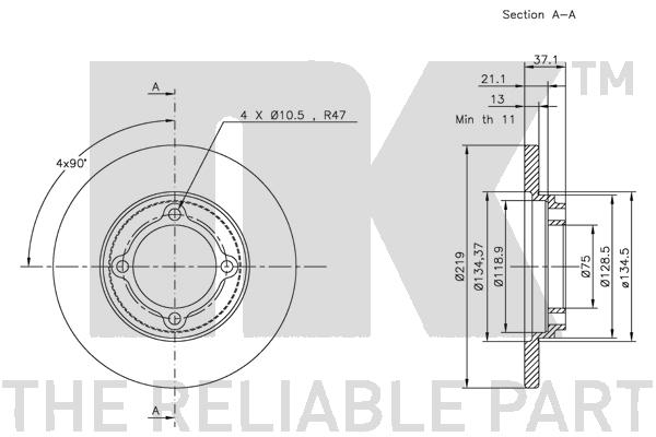 NK 203236 Bremsscheibe