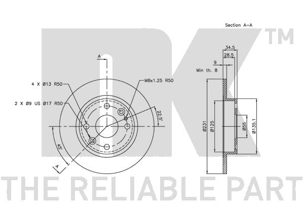 NK 203239 Bremsscheibe