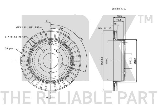 NK 203242 Bremsscheibe