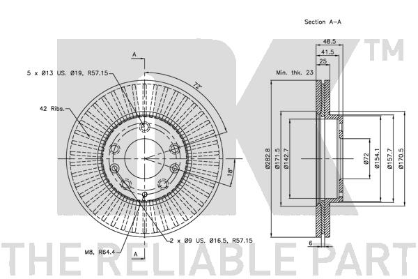 NK 203245 Bremsscheibe