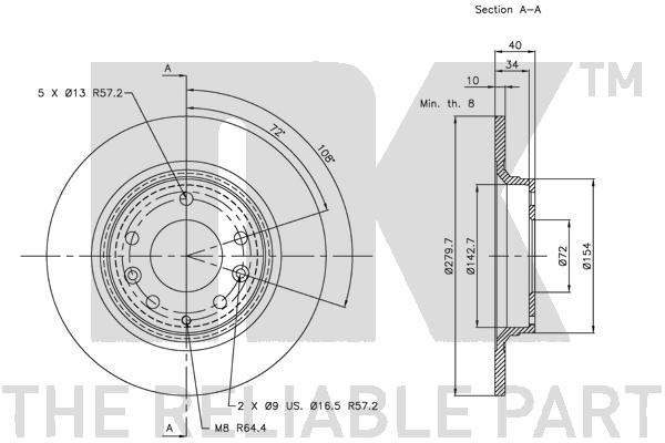 NK 203246 Bremsscheibe