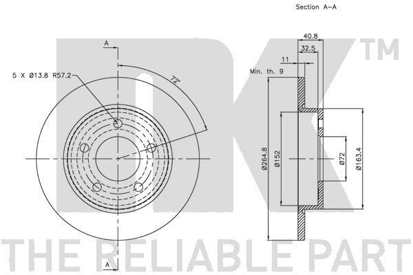 NK 203250 Bremsscheibe