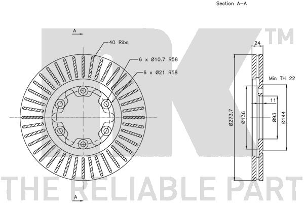 NK 203256 Bremsscheibe