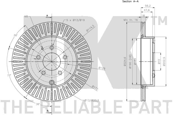 NK 203273 Bremsscheibe