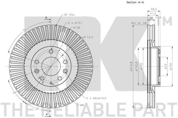 NK 203274 Bremsscheibe