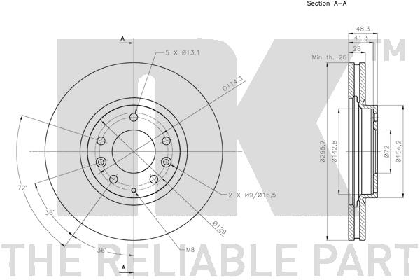 NK 203275 Bremsscheibe