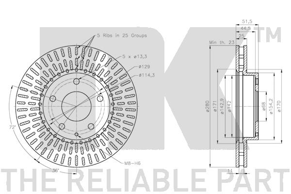 NK 203281 Bremsscheibe