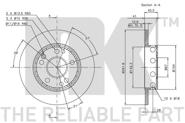 NK 203306 Bremsscheibe
