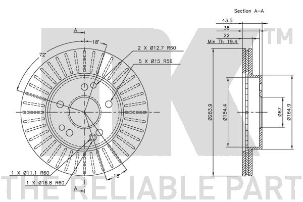 NK 203308 Bremsscheibe
